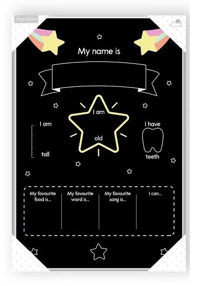 Baby and Toddler Milestone Chalkboard Tracker