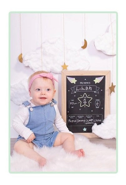 Chalkboard Tracker for Baby and Toddler's Growth Milestones