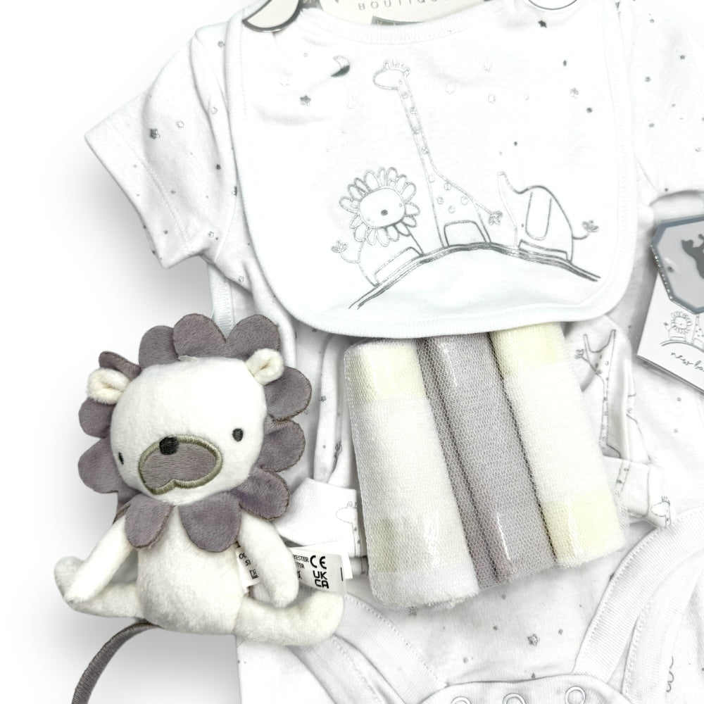 Silver Safari Dreams 10-Piece Layette Gift Set
