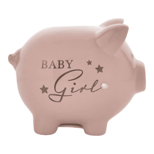 Bambino Ceramic "Baby Girl" Piggy Money Box