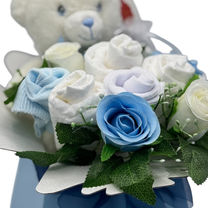 Artificial Roses – Elegant Baby Gift Box Decoration
