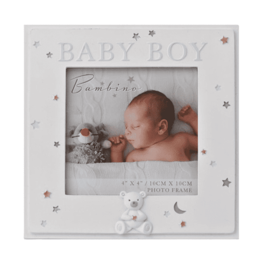 Bambino Resin "Baby Boy" 4" x 4" Photo Frame