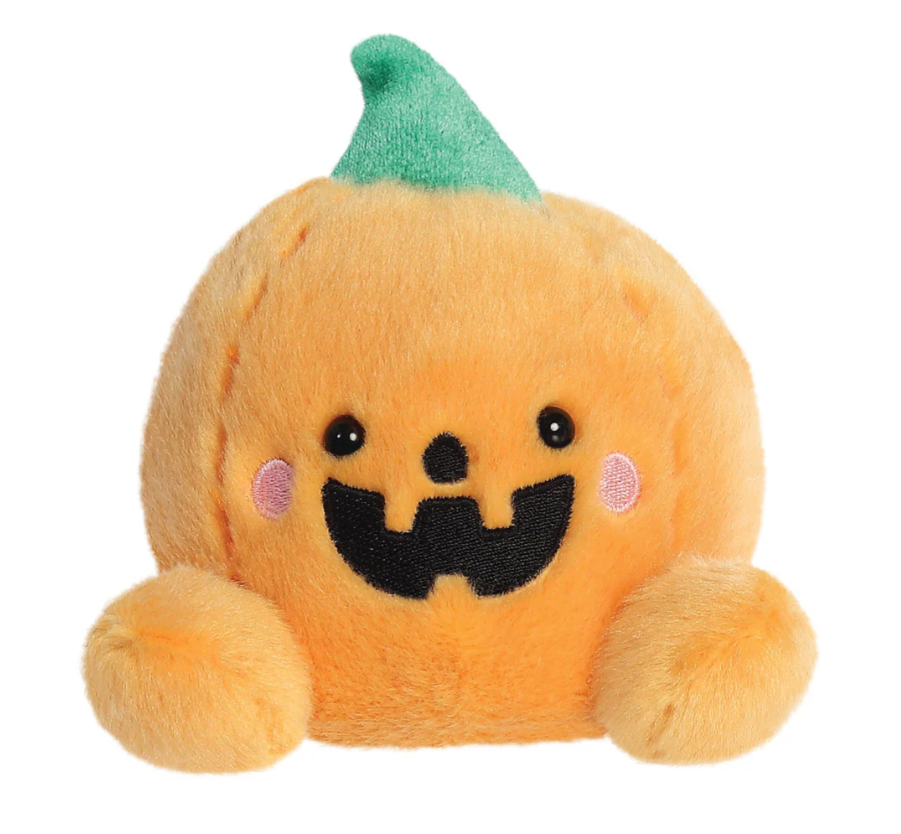 Palm Pals pumpkin plush toy Carver Jack O’Lantern bean-filled 13cm