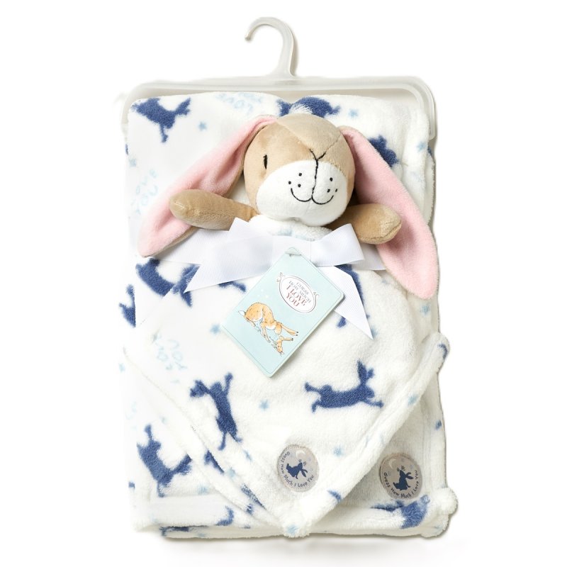 "Guess How Much I Love You" Blue Blanket & Comforter Set