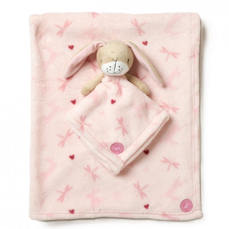 "Guess How Much I Love You" Pink Blanket & Comforter Set