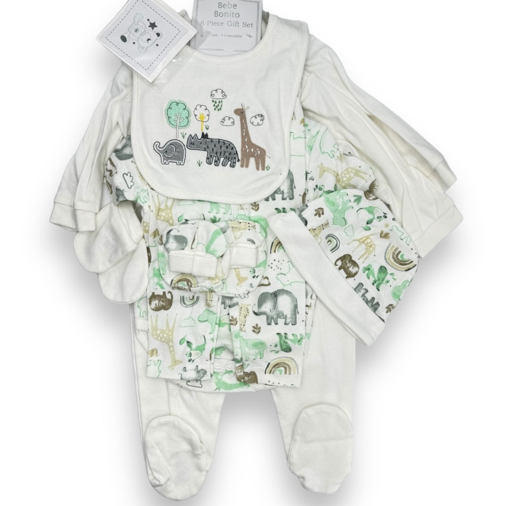 Wild Wonders: 8-Piece Layette Gift Set