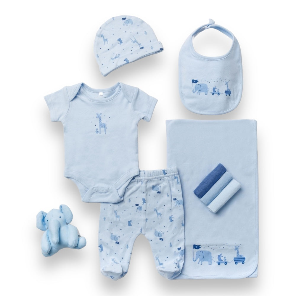 Elephant & Giraffe Baby Layette Gift Set