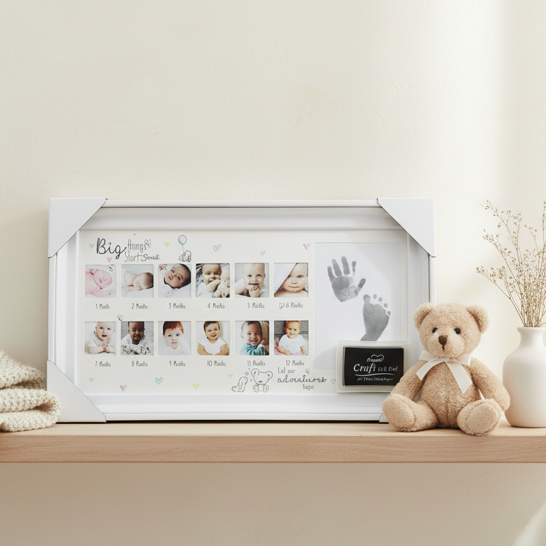 Hugs & Kisses Milestone Frame for Baby’s First Year