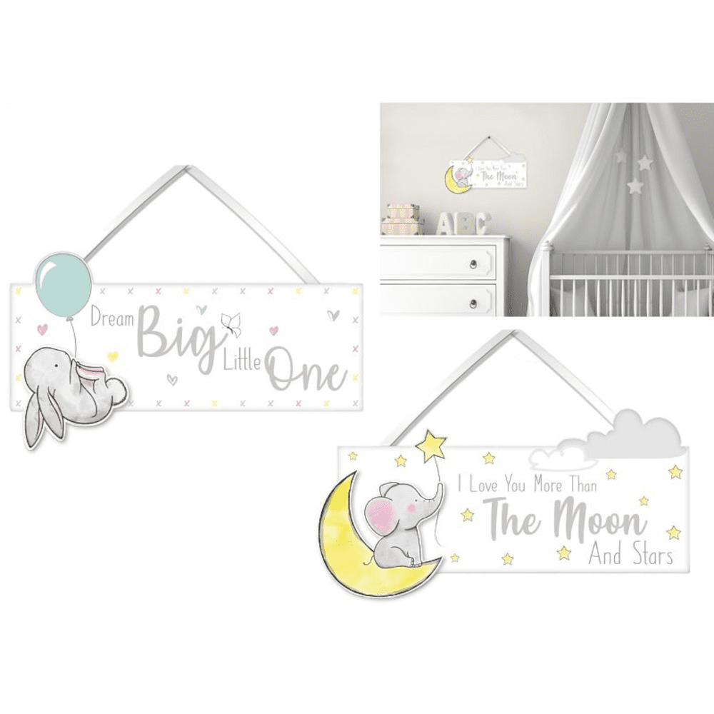 Hugs & Kisses Wooden Baby Sign