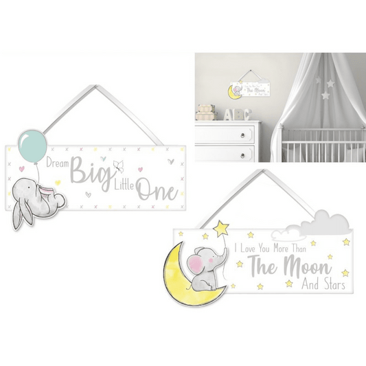 Hugs & Kisses Wooden Baby Sign