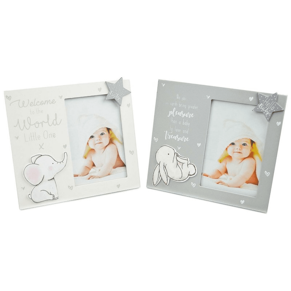 Durable Baby Photo Frame in Bunny or Elephant Style