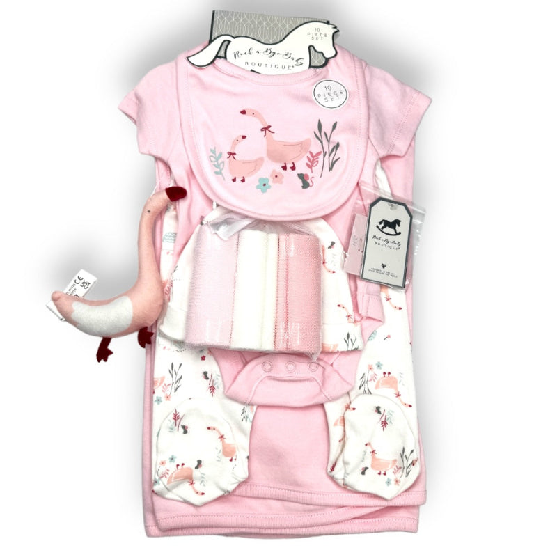 Goose Meadow Dreams farmyard baby gift set