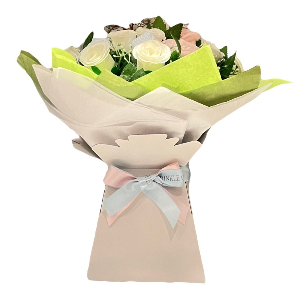 Love & Tiers Ltd Twin Delight: Pink & Blue Clothing Bouquet Bouquet, Occasions, Twin
