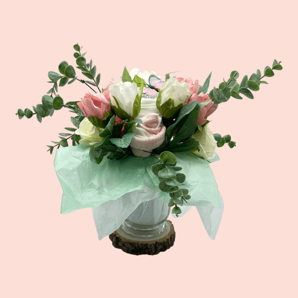 Love & Tiers Ltd Pink Floral Butterfly Bouquet Bouquet, Girls, Occasions
