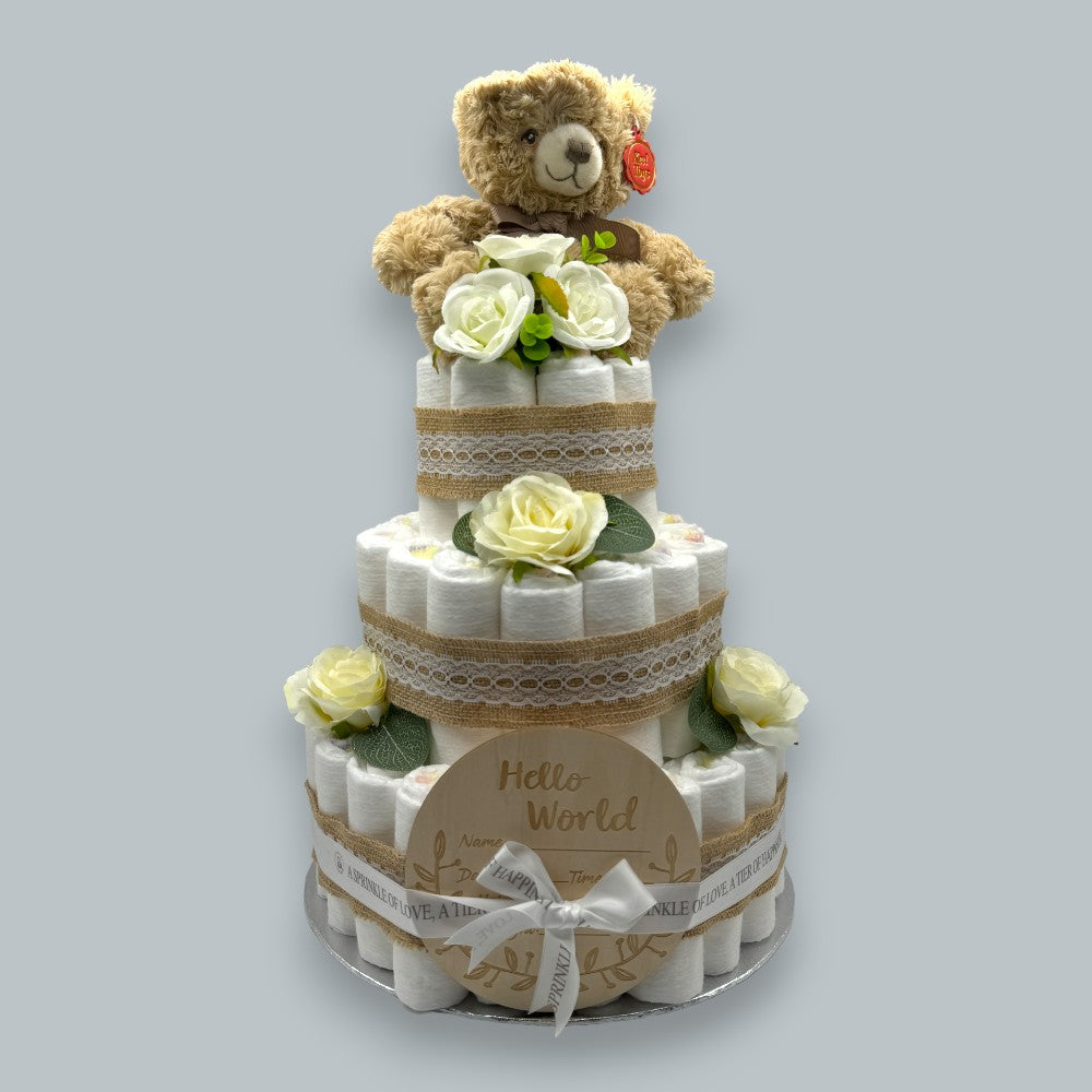 Bramble's Welcome 3-Tier Nappy Cake