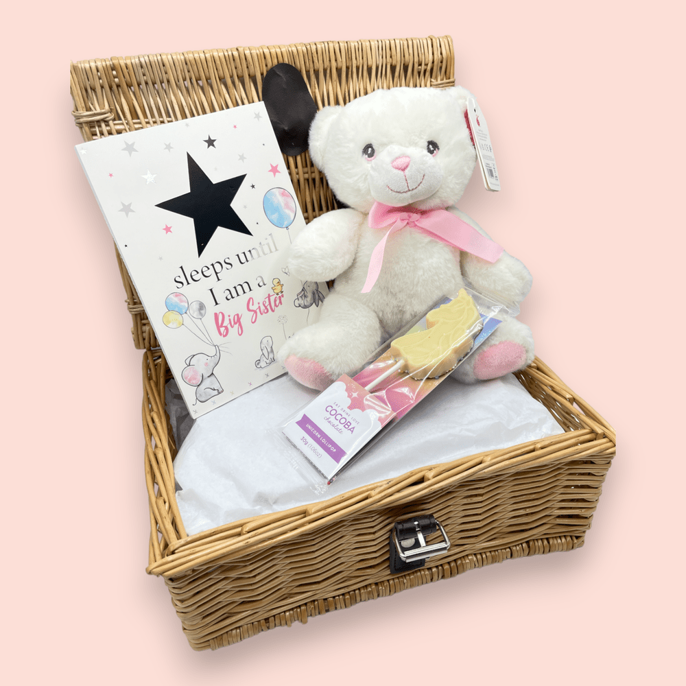 Sweet Sibling Surprise Hamper - Big Sister Pink & White