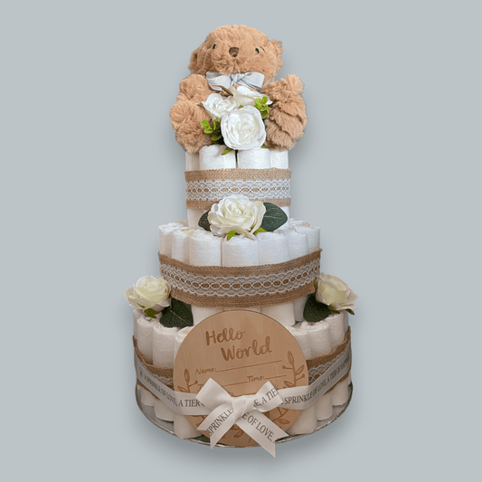 Elegance in Layers: 3 Tier Nappy Cake