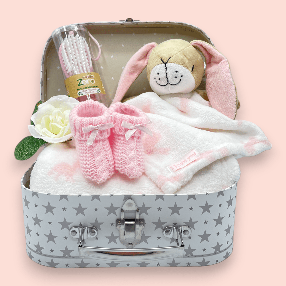 Love & Tiers Ltd 'Guess How Much I Love You' Baby Suitcase - Pink Hamper