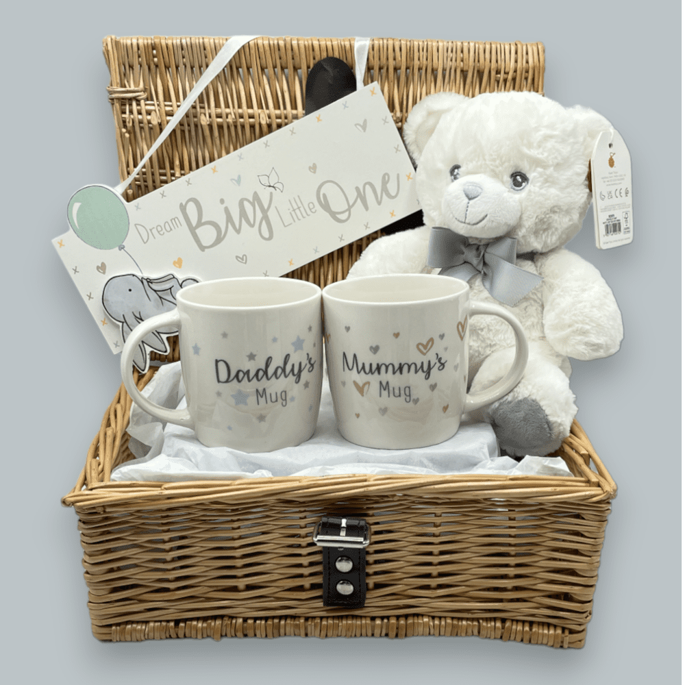 Parent's Delight Gift Hamper with Teddy and Cups