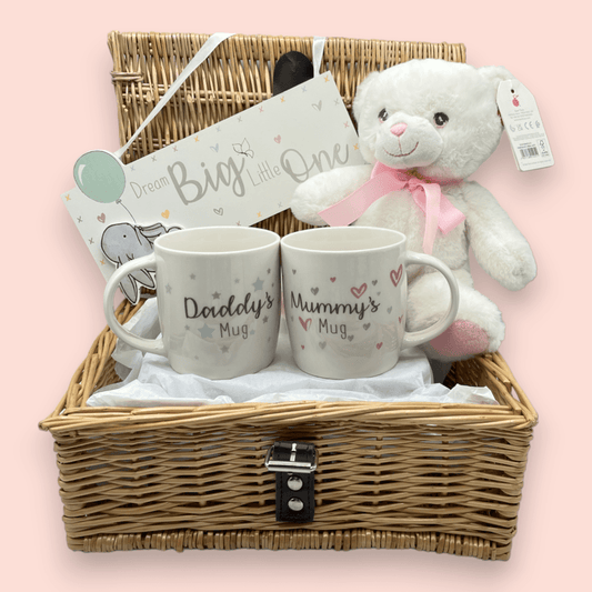 Parent's Delight Gift Hamper with Teddy and Cups