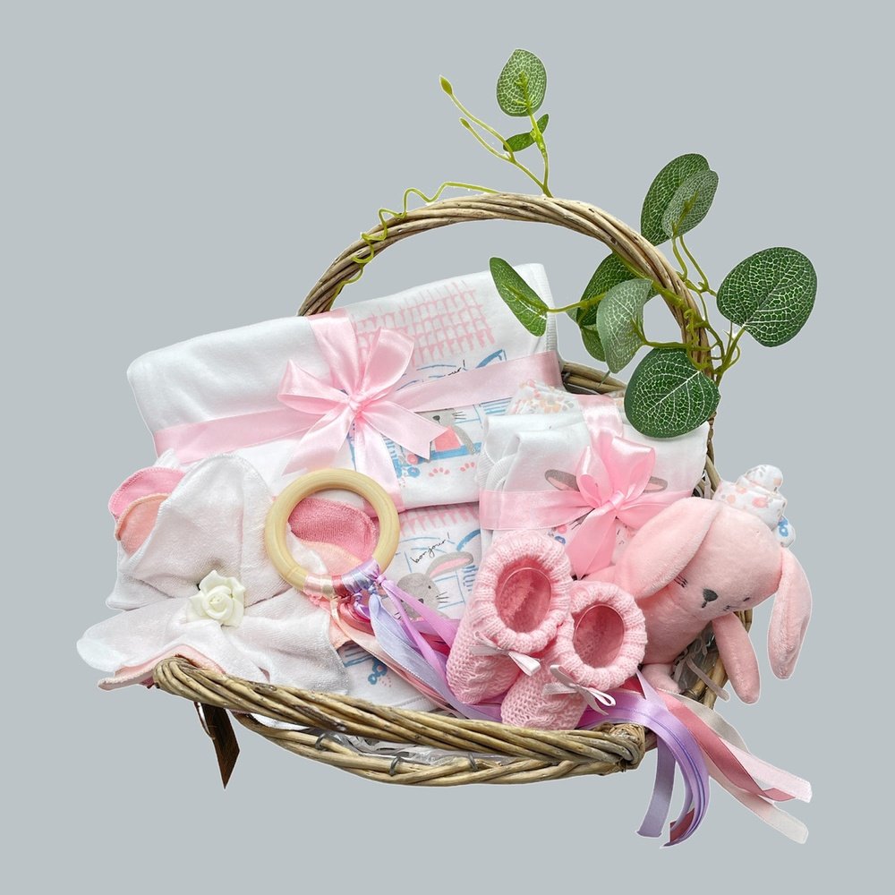 My "1st" Wicker Basket (Pink)