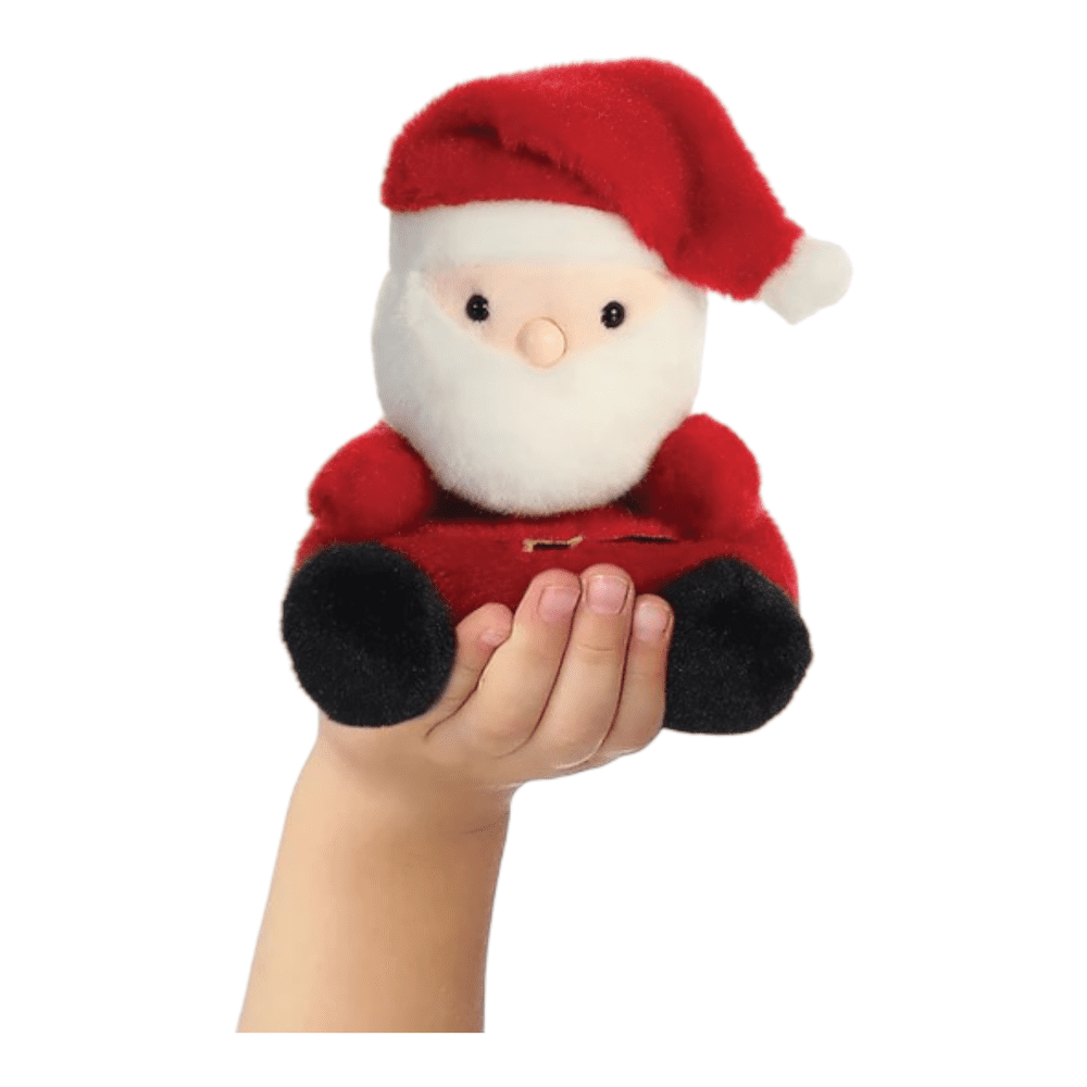 Palm Pals Santa Claus Soft Toy in palm of hand