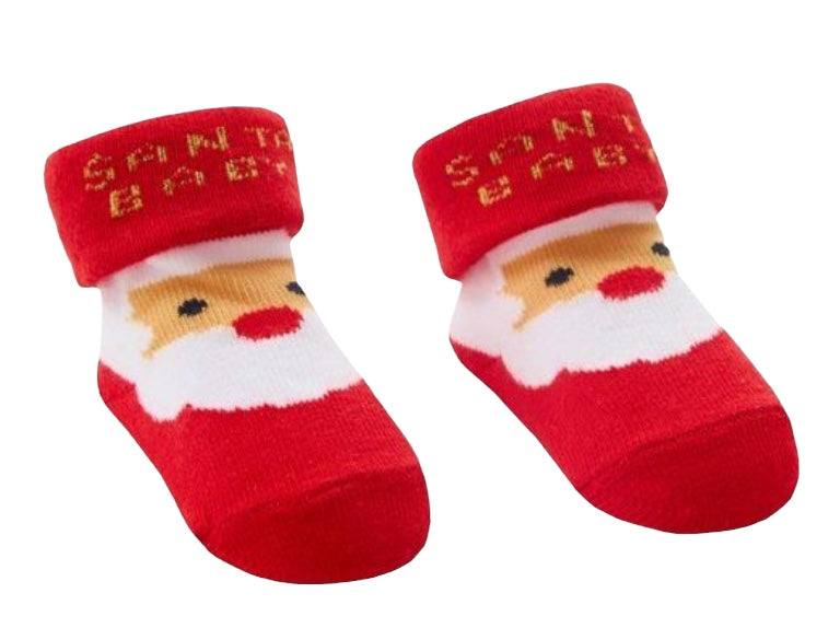 Santa Baby Christmas Socks for Babies