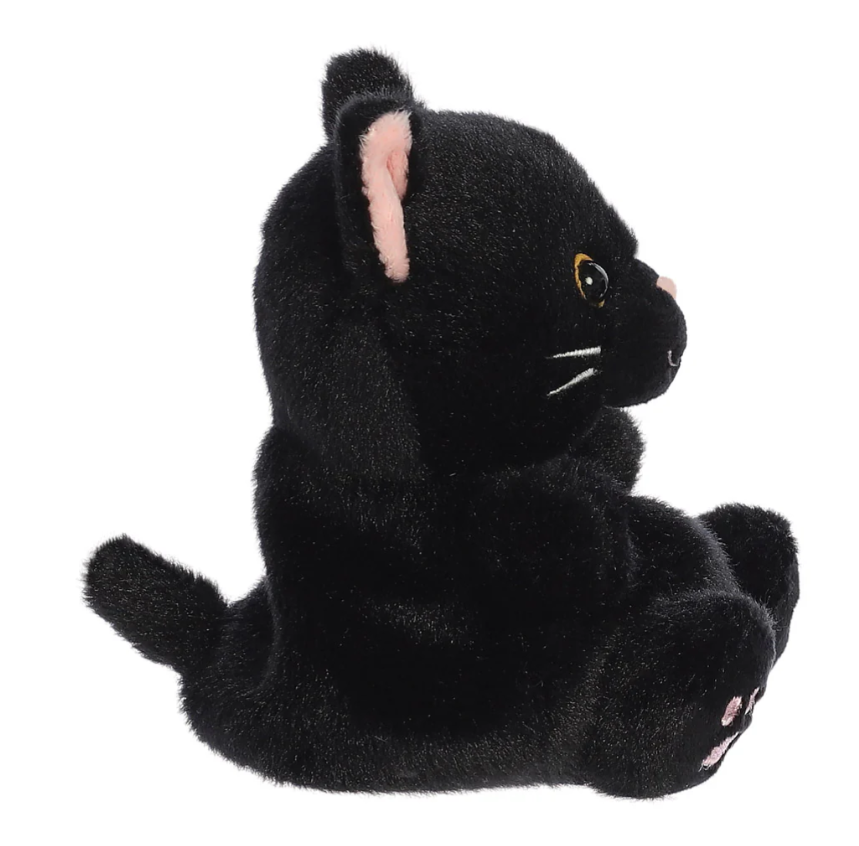Eco-friendly Palm Pals plush toy Twilight Black Cat 5in