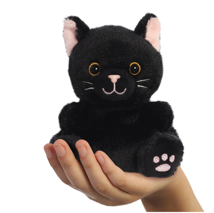 Palm Pals Twilight Black Cat plush toy 5 inch eco-friendly collectible
