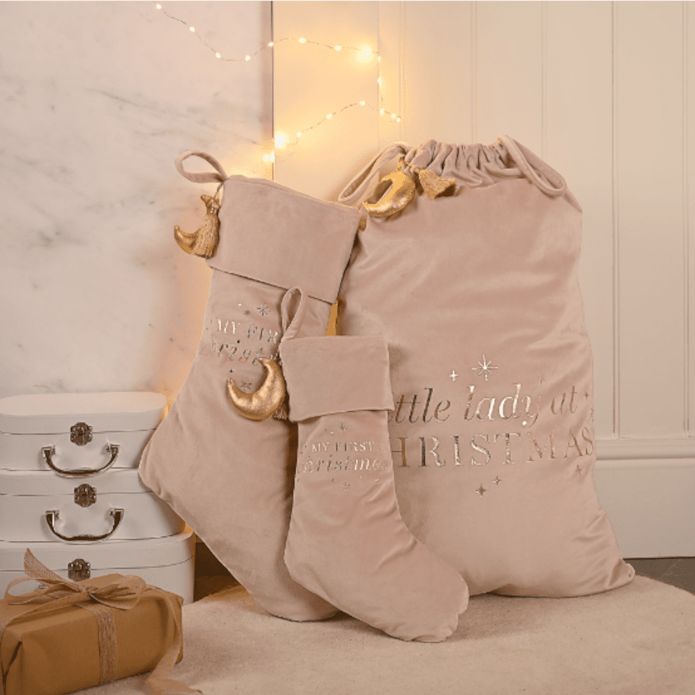 Bambino Baby Bambino Baby's 1st Christmas Stocking in Pink Christmas Accessories