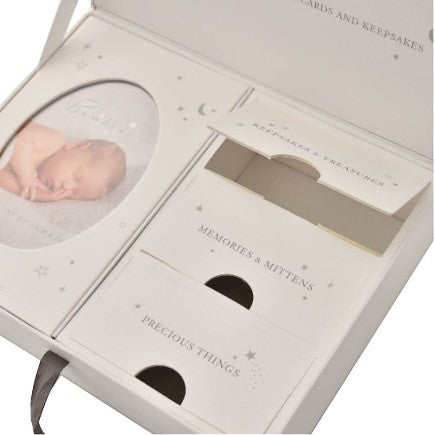 New Parent Gift, Bambino Baby keepsake box with drawers 
