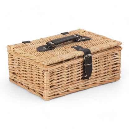 Handmade Buff Wicker Hamper