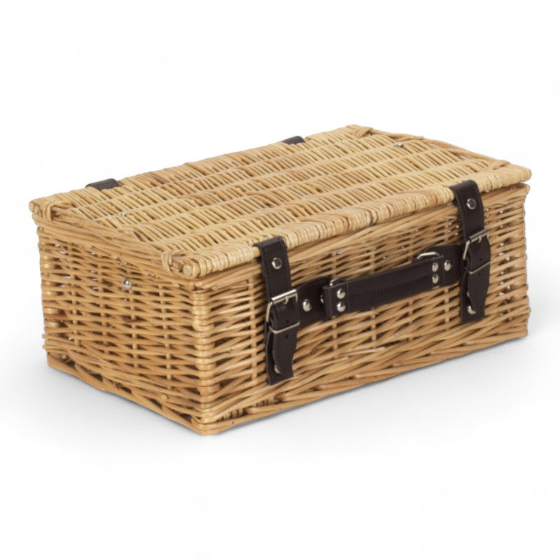 Handmade Buff Wicker Hamper