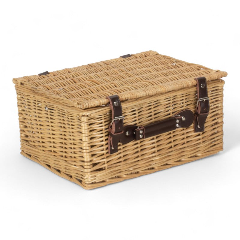 Handmade Buff Wicker Hamper