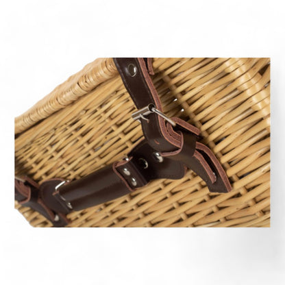 Handmade Buff Wicker Hamper