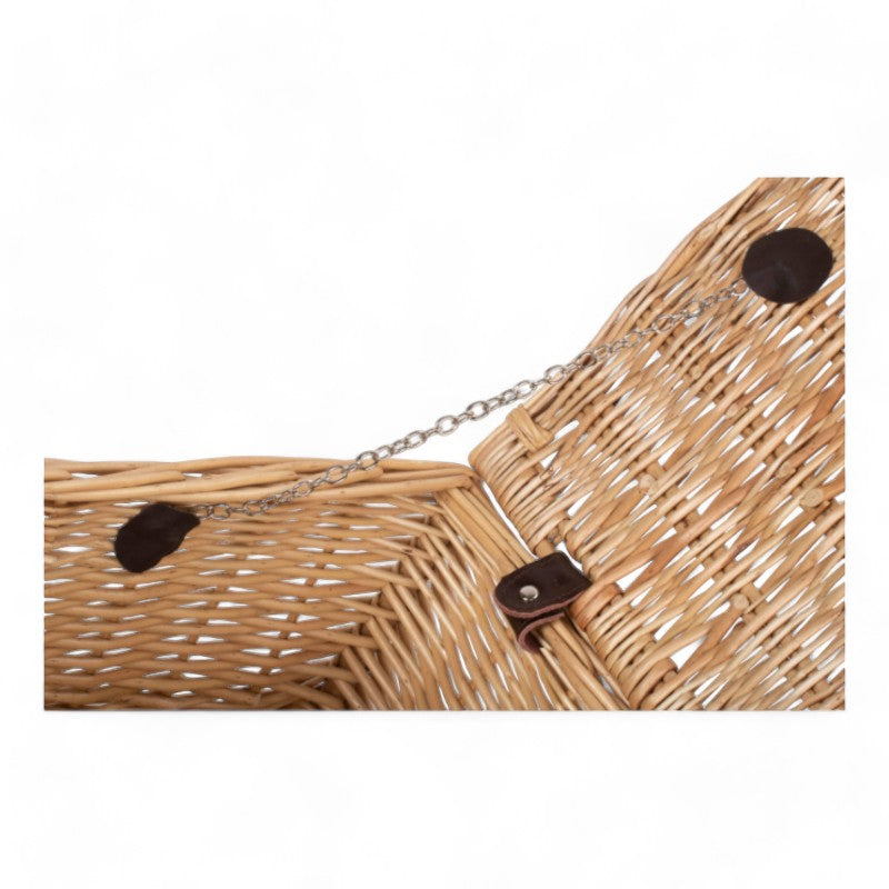 Handmade Buff Wicker Hamper