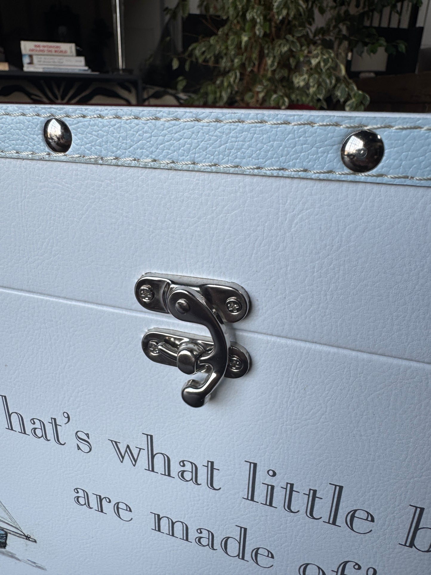 Petit Cheri ‘Little Boys’ Luggage Boxes – Set of Two Faux Leather Vintage Storage Boxes