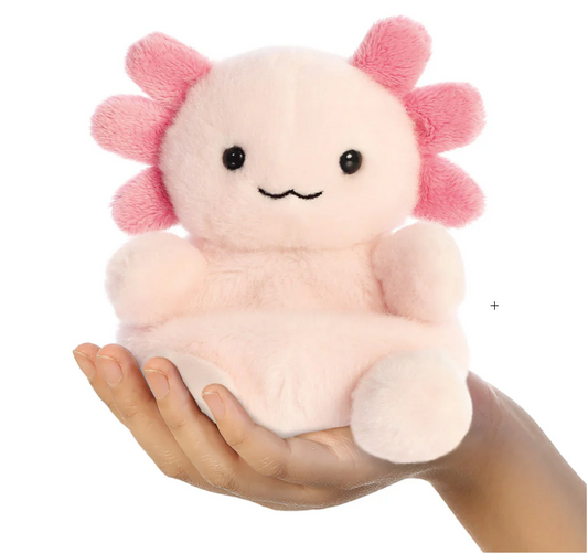 Palm Pals plush toy axolotl collectible fits in your hand