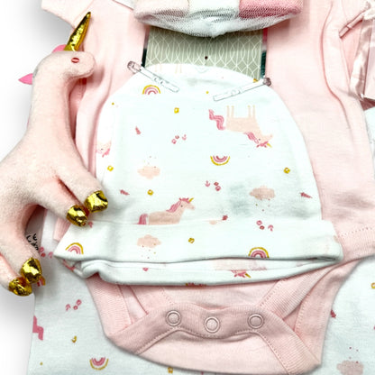 Pink Unicorn Dreams: 10-Piece Layette Gift Set