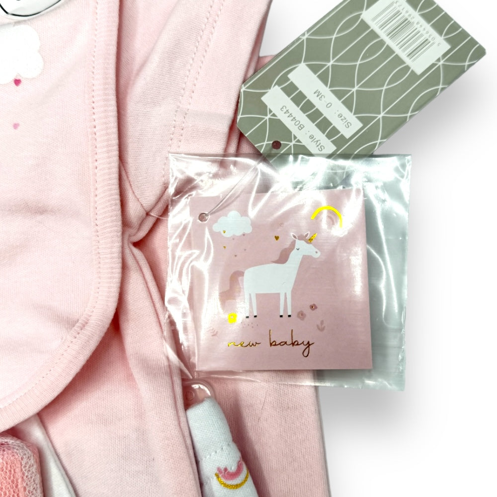 Pink Unicorn Dreams: 10-Piece Layette Gift Set