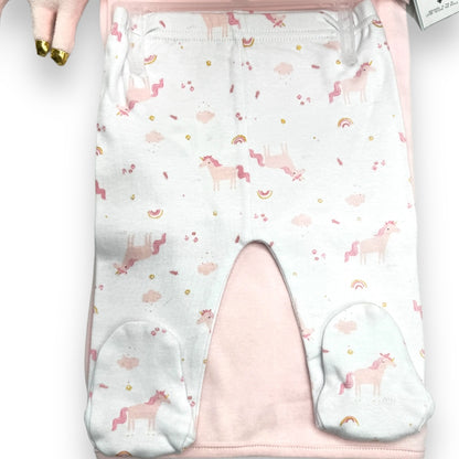 Pink Unicorn Dreams: 10-Piece Layette Gift Set