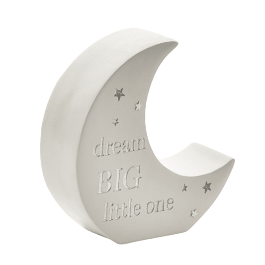 Bambino Moon Shaped Resin Money Box