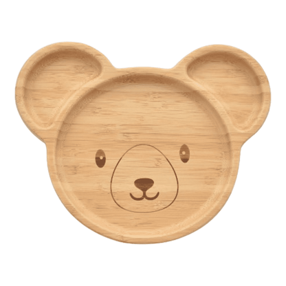 Bear Plate with Three Food Compartments