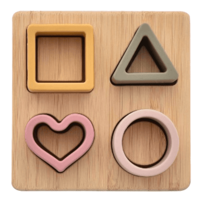 Colourful silicone shapes heart puzzle