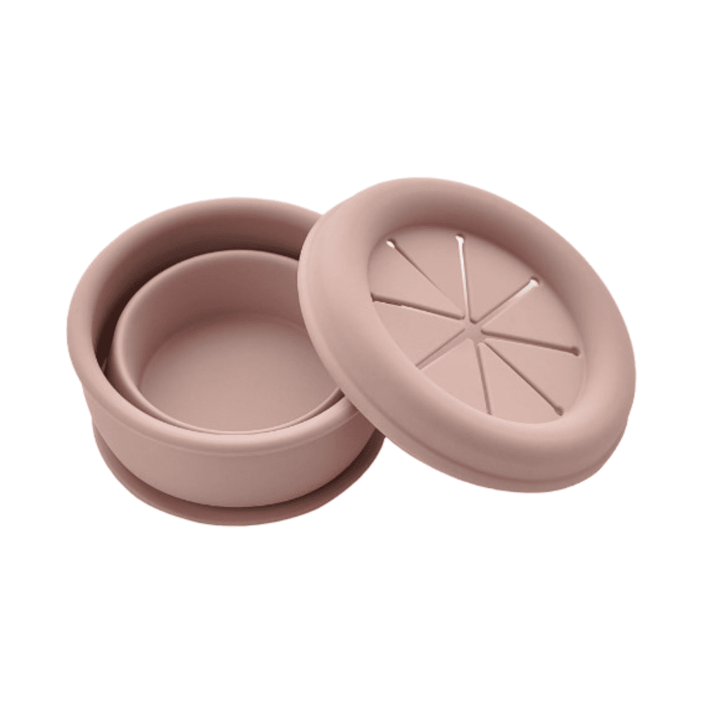 Collapsible silicone snack cup