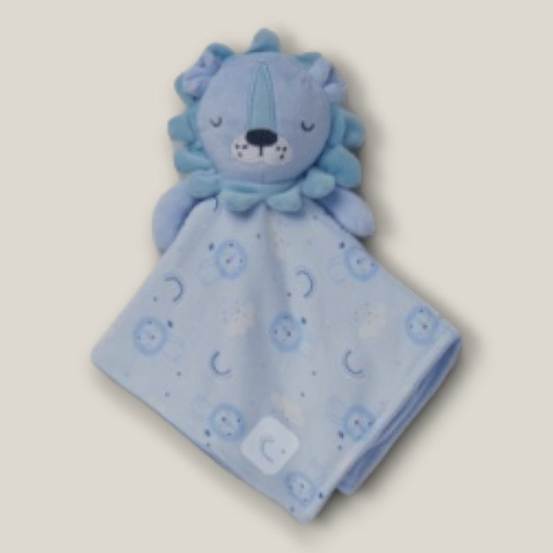 Blue Bib with Blue Lion Print from Baby Lion Gift Set