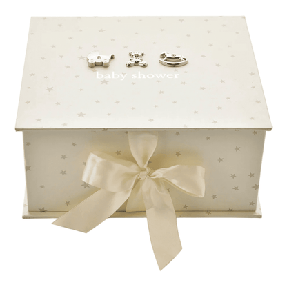 baby shower box with crystal embellishments