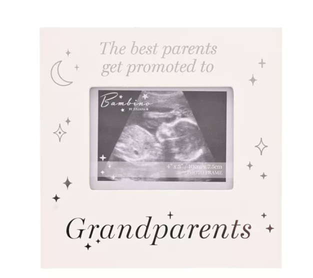 Bambino Scan Frame – "GRANDPARENTS" | 4" x 3" Photo Frame by BAMBINO BY JULIANA®