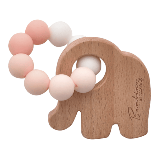 Bambino Elephant Teething Toy - Pink