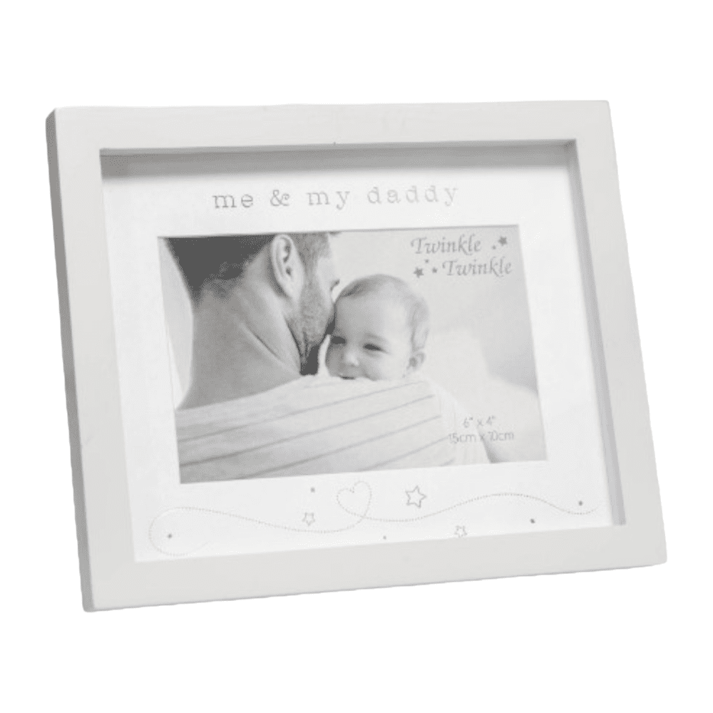 ME & MY DADDY photo frame with hearts and stars